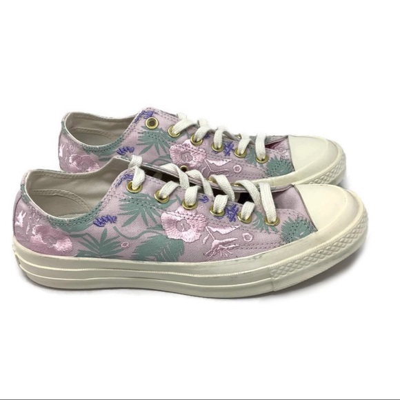 converse floral embroidered